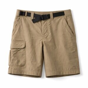 Tan Cargo Shorts Columbia Hiking Omni-Shield Belted Utility 10L 30W Outdoor‎